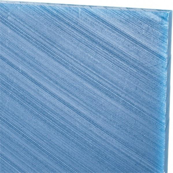 Made in USA - 1/4" Thick x 12" Wide x 2' Long, Polyethylene (UHMW) Sheet - Blue, Glass-Filled Grade - Apex Tool & Supply