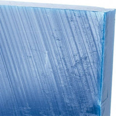 Made in USA - 3/4" Thick x 12" Wide x 2' Long, Polyethylene (UHMW) Sheet - Blue, Glass-Filled Grade - Apex Tool & Supply