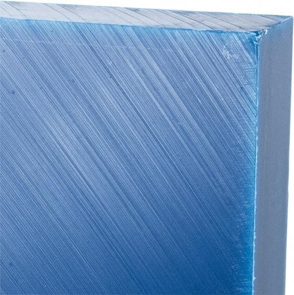 Made in USA - 1" Thick x 12" Wide x 2' Long, Polyethylene (UHMW) Sheet - Blue, Glass-Filled Grade - Apex Tool & Supply