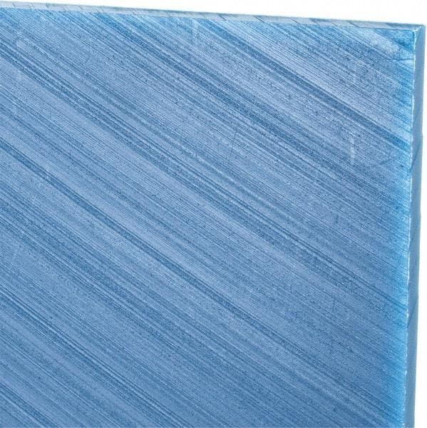 Made in USA - 1/4" Thick x 12" Wide x 3' Long, Polyethylene (UHMW) Sheet - Blue, Glass-Filled Grade - Apex Tool & Supply