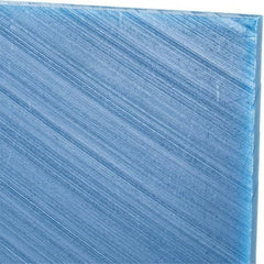 Made in USA - 1/4" Thick x 12" Wide x 3' Long, Polyethylene (UHMW) Sheet - Blue, Glass-Filled Grade - Apex Tool & Supply