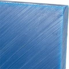 Made in USA - 1/2" Thick x 12" Wide x 3' Long, Polyethylene (UHMW) Sheet - Blue, Glass-Filled Grade - Apex Tool & Supply