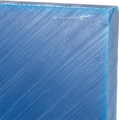 Made in USA - 1/2" Thick x 24" Wide x 2' Long, Polyethylene (UHMW) Sheet - Blue, Glass-Filled Grade - Apex Tool & Supply