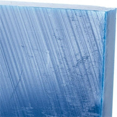 Made in USA - 3/4" Thick x 24" Wide x 2' Long, Polyethylene (UHMW) Sheet - Blue, Glass-Filled Grade - Apex Tool & Supply