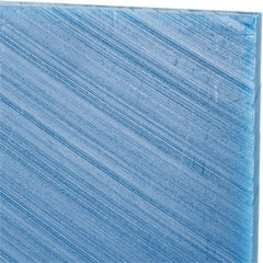Made in USA - 1/4" Thick x 24" Wide x 4' Long, Polyethylene (UHMW) Sheet - Blue, Glass-Filled Grade - Apex Tool & Supply