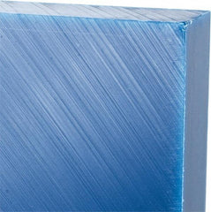 Made in USA - 1" Thick x 24" Wide x 4' Long, Polyethylene (UHMW) Sheet - Blue, Glass-Filled Grade - Apex Tool & Supply