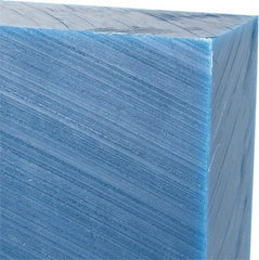 Made in USA - 4' x 24" x 1-1/2" Blue Polyethylene (UHMW) Sheet - Apex Tool & Supply