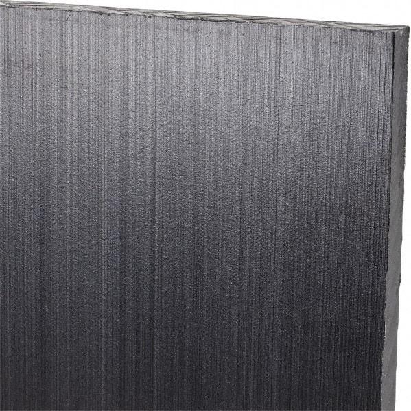 Made in USA - 1/4" Thick x 12" Wide x 1' Long, Polyethylene (UHMW) Sheet - Black, Antistatic Grade - Apex Tool & Supply