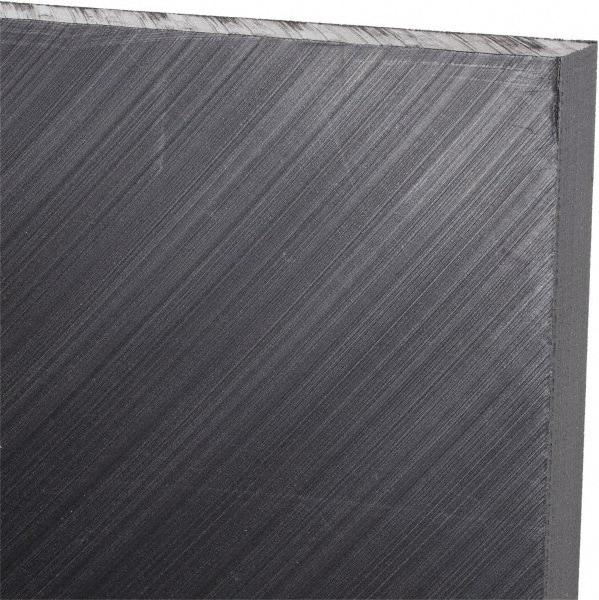 Made in USA - 3/8" Thick x 12" Wide x 1' Long, Polyethylene (UHMW) Sheet - Black, Antistatic Grade - Apex Tool & Supply