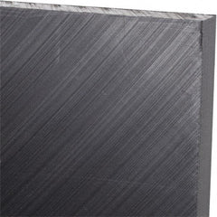 Made in USA - 3/8" Thick x 12" Wide x 1' Long, Polyethylene (UHMW) Sheet - Black, Antistatic Grade - Apex Tool & Supply