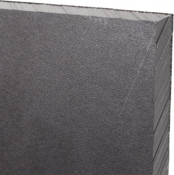 Made in USA - 1/2" Thick x 12" Wide x 1' Long, Polyethylene (UHMW) Sheet - Black, Antistatic Grade - Apex Tool & Supply