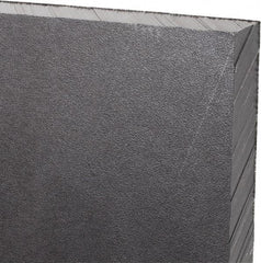 Made in USA - 1/2" Thick x 12" Wide x 1' Long, Polyethylene (UHMW) Sheet - Black, Antistatic Grade - Apex Tool & Supply