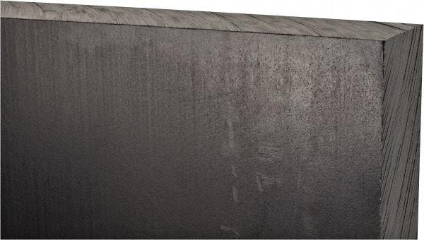 Made in USA - 1-1/2" Thick x 12" Wide x 1' Long, Polyethylene (UHMW) Sheet - Black, Antistatic Grade - Apex Tool & Supply