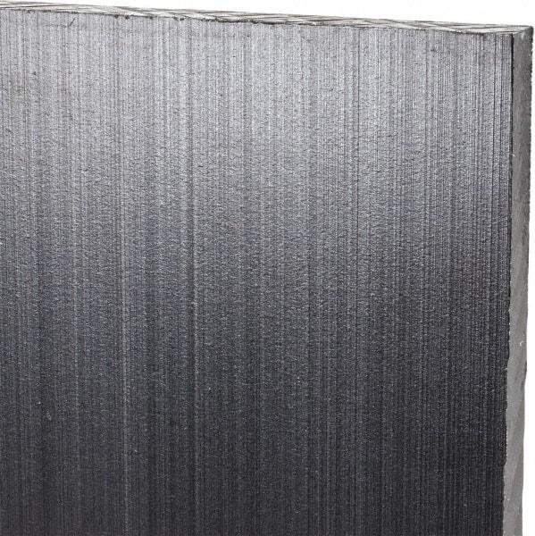 Made in USA - 1/4" Thick x 12" Wide x 2' Long, Polyethylene (UHMW) Sheet - Black, Antistatic Grade - Apex Tool & Supply