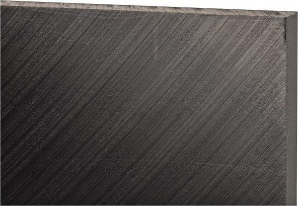 Made in USA - 3/8" Thick x 12" Wide x 2' Long, Polyethylene (UHMW) Sheet - Black, Antistatic Grade - Apex Tool & Supply