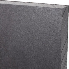 Made in USA - 1/2" Thick x 12" Wide x 2' Long, Polyethylene (UHMW) Sheet - Black, Antistatic Grade - Apex Tool & Supply