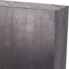 Made in USA - 1-1/2" Thick x 12" Wide x 2' Long, Polyethylene (UHMW) Sheet - Black, Antistatic Grade - Apex Tool & Supply