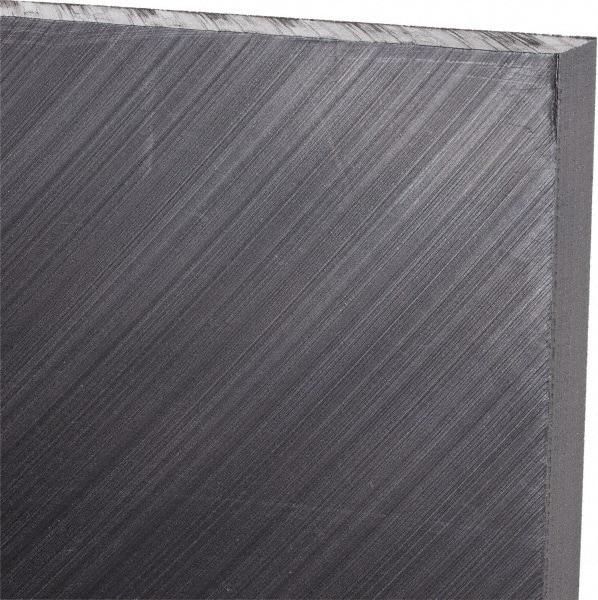 Made in USA - 3/8" Thick x 12" Wide x 3' Long, Polyethylene (UHMW) Sheet - Black, Antistatic Grade - Apex Tool & Supply