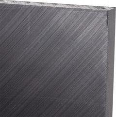 Made in USA - 3/8" Thick x 12" Wide x 3' Long, Polyethylene (UHMW) Sheet - Black, Antistatic Grade - Apex Tool & Supply
