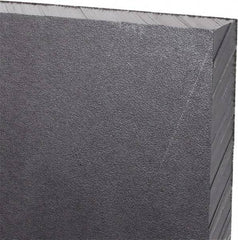 Made in USA - 1/2" Thick x 12" Wide x 3' Long, Polyethylene (UHMW) Sheet - Black, Antistatic Grade - Apex Tool & Supply