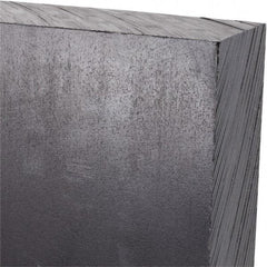 Made in USA - 1-1/2" Thick x 12" Wide x 3' Long, Polyethylene (UHMW) Sheet - Black, Antistatic Grade - Apex Tool & Supply