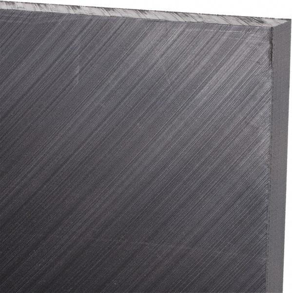 Made in USA - 3/8" Thick x 24" Wide x 2' Long, Polyethylene (UHMW) Sheet - Black, Antistatic Grade - Apex Tool & Supply