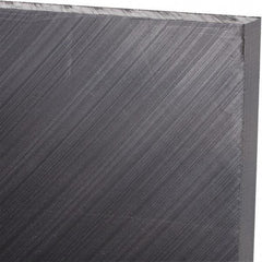 Made in USA - 3/8" Thick x 24" Wide x 2' Long, Polyethylene (UHMW) Sheet - Black, Antistatic Grade - Apex Tool & Supply