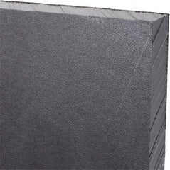 Made in USA - 1/2" Thick x 24" Wide x 2' Long, Polyethylene (UHMW) Sheet - Black, Antistatic Grade - Apex Tool & Supply