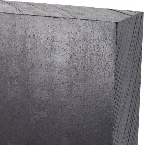 Made in USA - 1-1/2" Thick x 24" Wide x 2' Long, Polyethylene (UHMW) Sheet - Black, Antistatic Grade - Apex Tool & Supply