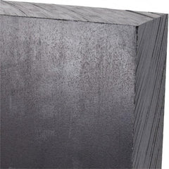 Made in USA - 1-1/2" Thick x 24" Wide x 2' Long, Polyethylene (UHMW) Sheet - Black, Antistatic Grade - Apex Tool & Supply