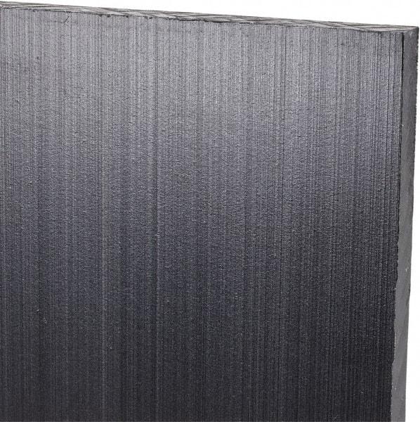 Made in USA - 1/4" Thick x 24" Wide x 3' Long, Polyethylene (UHMW) Sheet - Black, Antistatic Grade - Apex Tool & Supply