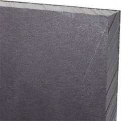 Made in USA - 1/2" Thick x 24" Wide x 3' Long, Polyethylene (UHMW) Sheet - Black, Antistatic Grade - Apex Tool & Supply