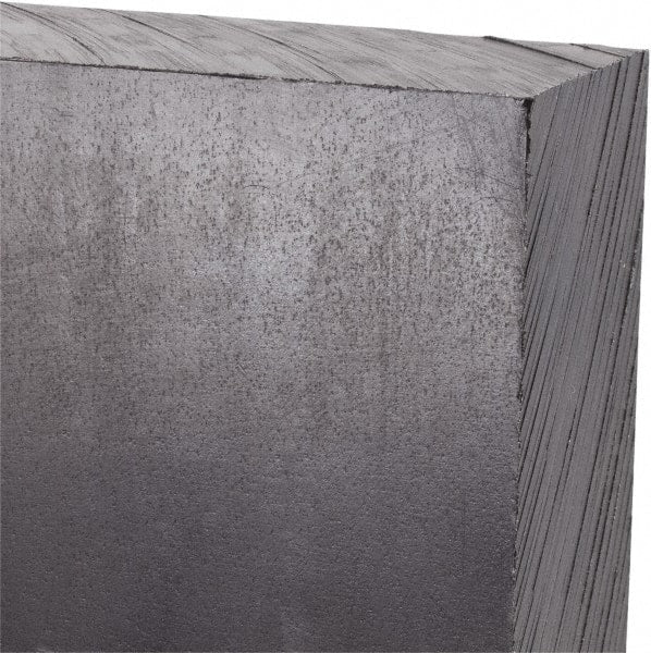 Made in USA - 3' x 24" x 1-1/2" Black Polyethylene (UHMW) Sheet - Apex Tool & Supply