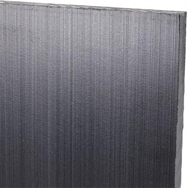 Made in USA - 1/4" Thick x 24" Wide x 4' Long, Polyethylene (UHMW) Sheet - Black, Antistatic Grade - Apex Tool & Supply