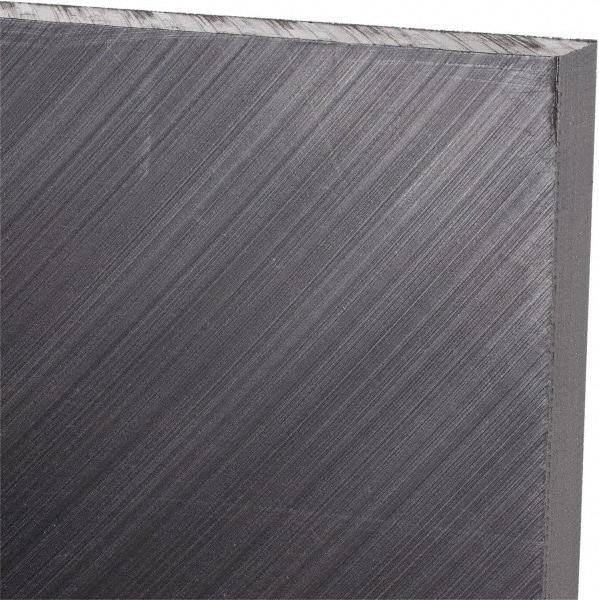 Made in USA - 3/8" Thick x 24" Wide x 4' Long, Polyethylene (UHMW) Sheet - Black, Antistatic Grade - Apex Tool & Supply
