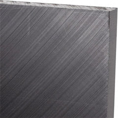 Made in USA - 3/8" Thick x 24" Wide x 4' Long, Polyethylene (UHMW) Sheet - Black, Antistatic Grade - Apex Tool & Supply
