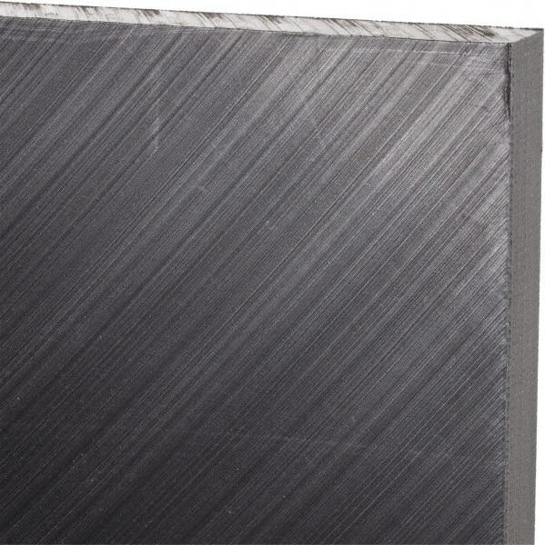 Made in USA - 1/2" Thick x 24" Wide x 4' Long, Polyethylene (UHMW) Sheet - Black, Antistatic Grade - Apex Tool & Supply