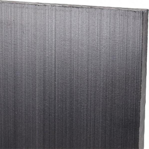 Made in USA - 1/4" Thick x 48" Wide x 5' Long, Polyethylene (UHMW) Sheet - Black, Antistatic Grade - Apex Tool & Supply