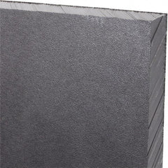 Made in USA - 1/2" Thick x 48" Wide x 5' Long, Polyethylene (UHMW) Sheet - Black, Antistatic Grade - Apex Tool & Supply