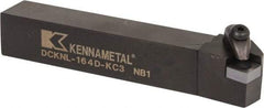 Kennametal - DCKN, Left Hand Cut, 15° Lead Angle, 1" Shank Height x 1" Shank Width, Negative Rake Indexable Turning Toolholder - 6" OAL, CN..42. Insert Compatibility, Series Kenclamp - Apex Tool & Supply