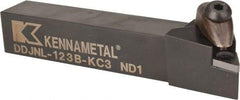 Kennametal - DDJN, Left Hand Cut, 3° Lead Angle, 3/4" Shank Height x 3/4" Shank Width, Negative Rake Indexable Turning Toolholder - 4-1/2" OAL, DN..33. Insert Compatibility, Series Kenclamp - Apex Tool & Supply