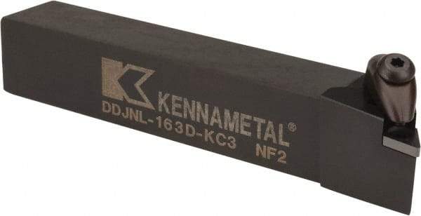 Kennametal - DDJN, Left Hand Cut, 3° Lead Angle, 1" Shank Height x 1" Shank Width, Negative Rake Indexable Turning Toolholder - 6" OAL, DN..33. Insert Compatibility, Series Kenclamp - Apex Tool & Supply