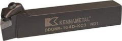 Kennametal - DDQN, Right Hand Cut, 27.5° Lead Angle, 1" Shank Height x 1" Shank Width, Negative Rake Indexable Turning Toolholder - 6" OAL, DN..43. Insert Compatibility, Series Kenclamp - Apex Tool & Supply