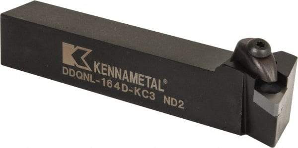 Kennametal - DDQN, Left Hand Cut, 27.5° Lead Angle, 1" Shank Height x 1" Shank Width, Negative Rake Indexable Turning Toolholder - 6" OAL, DN..43. Insert Compatibility, Series Kenclamp - Apex Tool & Supply