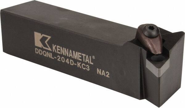 Kennametal - DDQN, Left Hand Cut, 27.5° Lead Angle, 1-1/4" Shank Height x 1-1/4" Shank Width, Negative Rake Indexable Turning Toolholder - 6" OAL, DN..43. Insert Compatibility, Series Kenclamp - Apex Tool & Supply