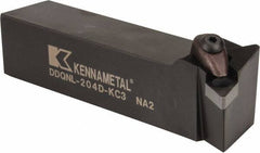 Kennametal - DDQN, Left Hand Cut, 27.5° Lead Angle, 1-1/4" Shank Height x 1-1/4" Shank Width, Negative Rake Indexable Turning Toolholder - 6" OAL, DN..43. Insert Compatibility, Series Kenclamp - Apex Tool & Supply
