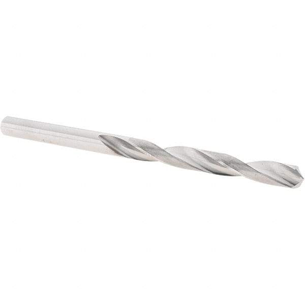 SGS - 6.1mm 118° Solid Carbide Jobber Drill - Bright Finish, Right Hand Cut, Spiral Flute, Straight Shank, 101mm OAL, Four Facet Point - Apex Tool & Supply