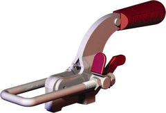 De-Sta-Co - 4,001.6 Lb Capacity, Horizontal, U Hook, Weldable Base, Carbon Steel Pull Action Latch Clamp - 3-1/2" Drawing Movement, 10.19" OAL, Threaded U Hook, Straight Handle - Apex Tool & Supply