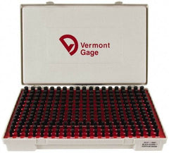 Vermont Gage - 250 Piece, 0.2515-0.5005 Inch Diameter Plug and Pin Gage Set - Minus 0.0001 Inch Tolerance, Class ZZ - Apex Tool & Supply