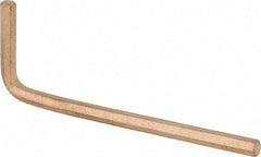 Ampco - 1/8" Hex, Long Arm, Nonsparking Hex Key - 2-7/16" OAL, Inch System of Measurement - Apex Tool & Supply